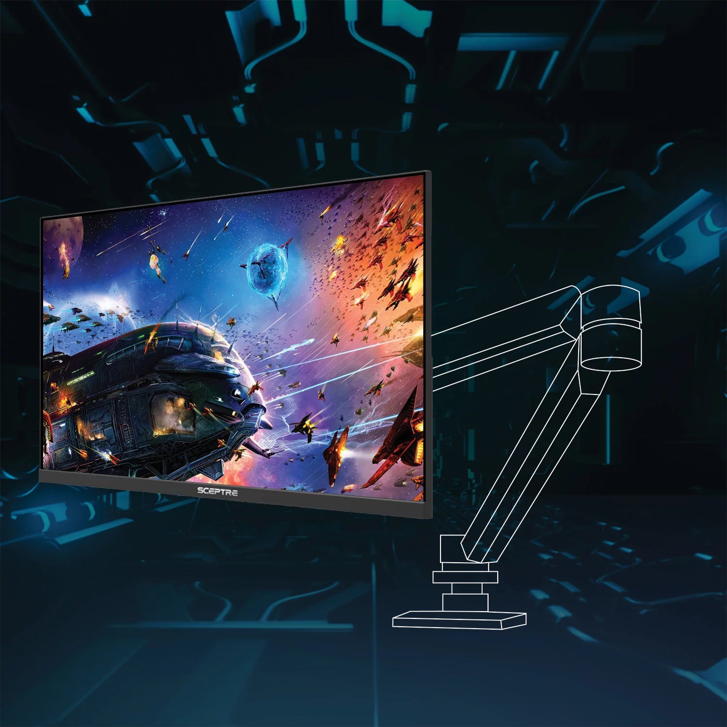 27-inch IPS Gaming Monitor 165Hz DisplayPort HDMI 300 Lux 99% sRGB Built-in Speakers Machine Black D315010
