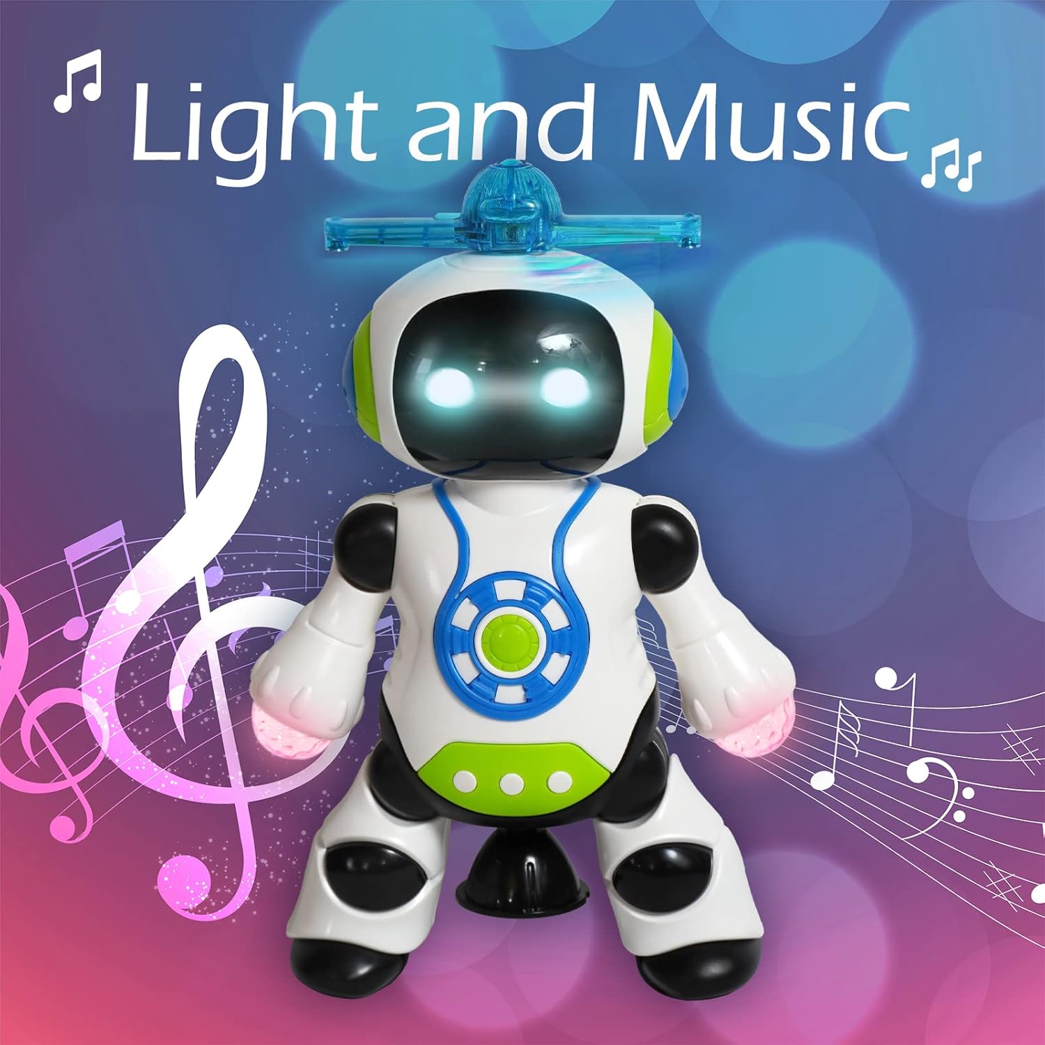 Dancing Robot Toy with LED Lighting and Music A79606