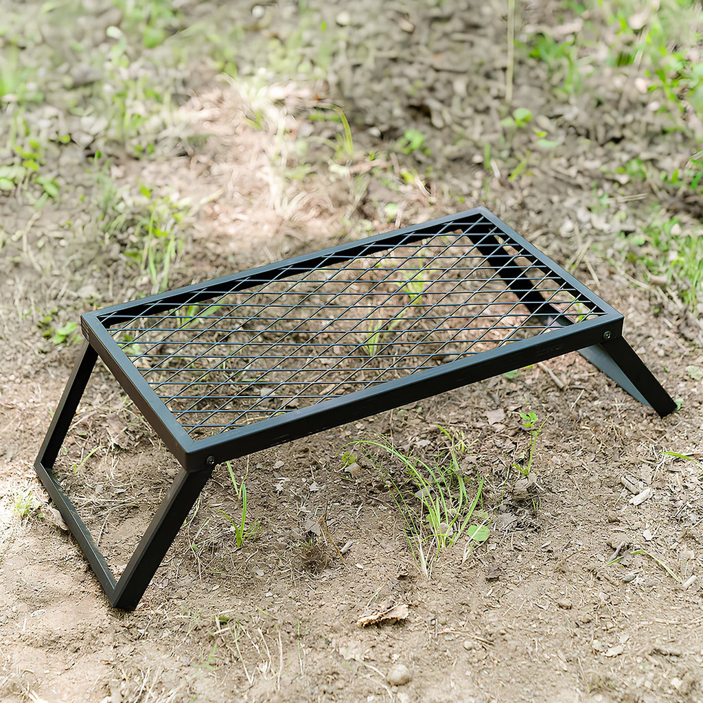 Portable Folding Campfire Grill Stainless Steel Cooking Grate B67348