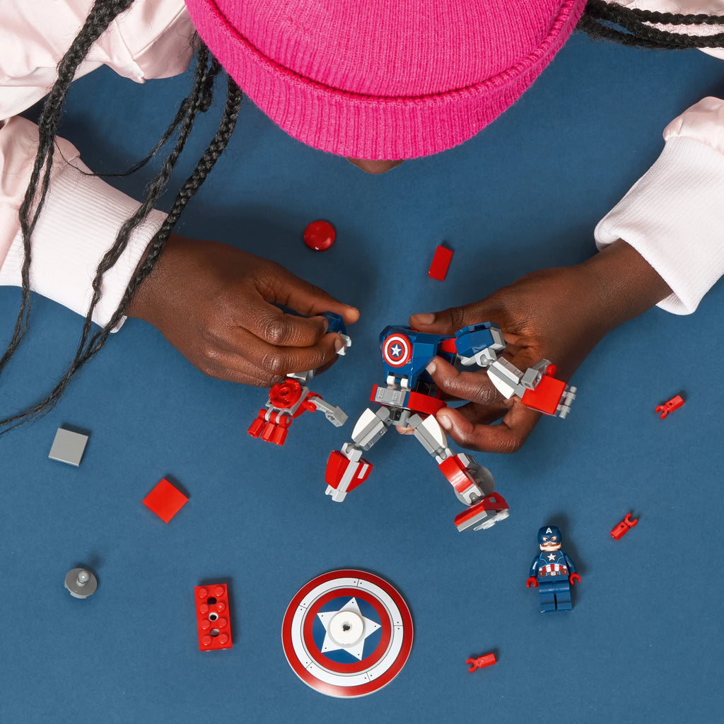 LEGO Marvel Avengers Captain America Mech Armor Collectible Toy (121 Pieces) D228