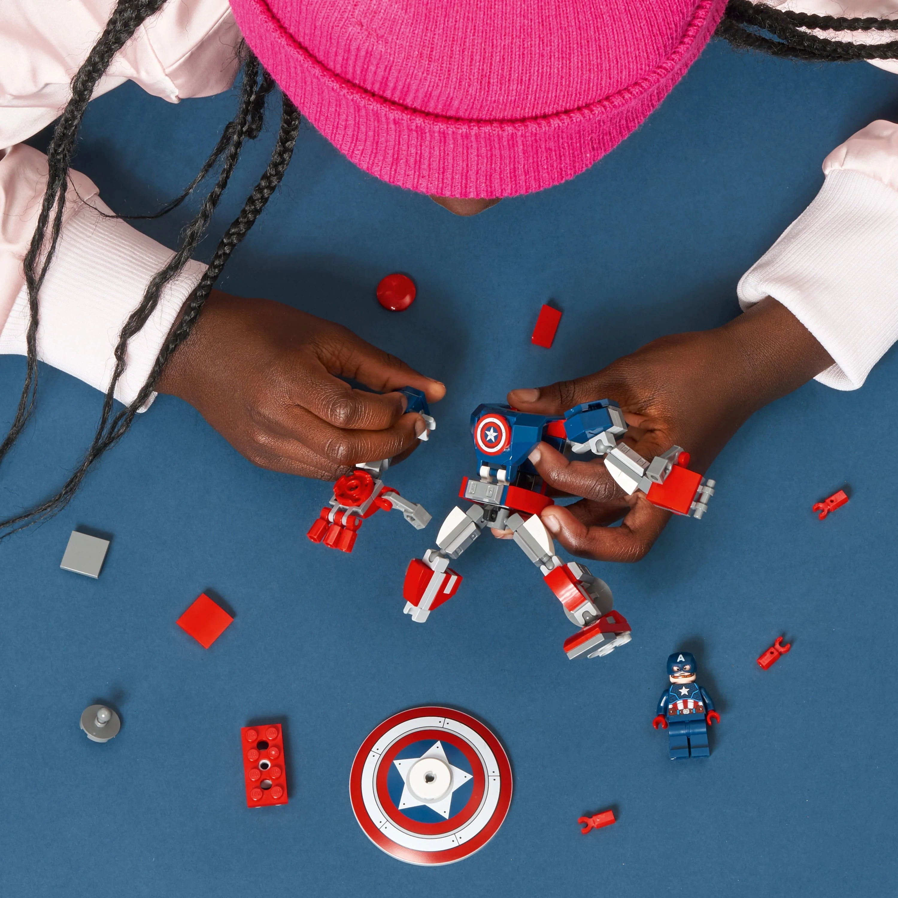 LEGO Marvel Avengers Captain America Mech Armor Collectible Toy (121 Pieces) D228