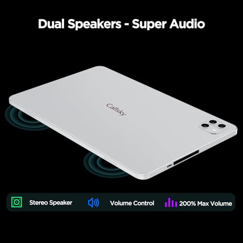 Black 10.1 inch Android Tablet, Octa-core, RAM 12GB, ROM 64GB, WiFi 6, Dual Speakers W2478