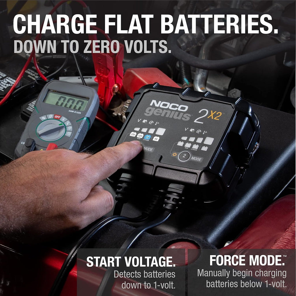 2-Bank 4-Amp Fully-Automatic Smart Battery Charger O383700