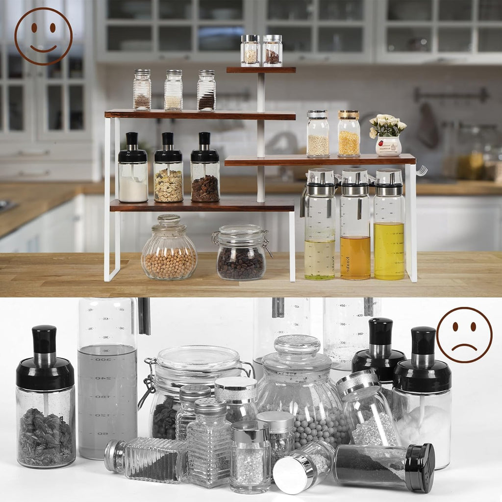 4-Tier Countertop Shelf with Hooks M6558