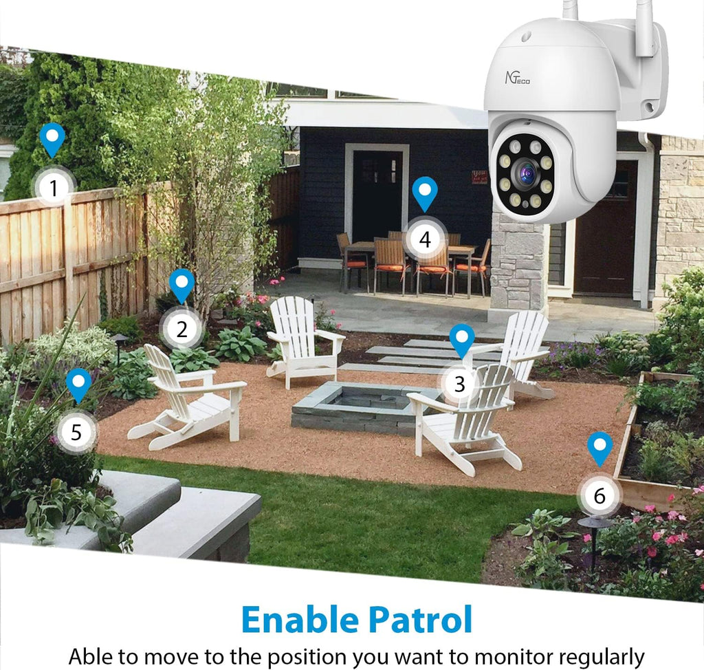 2K WiFi Security Camera with Spotlight Night Vision O9430