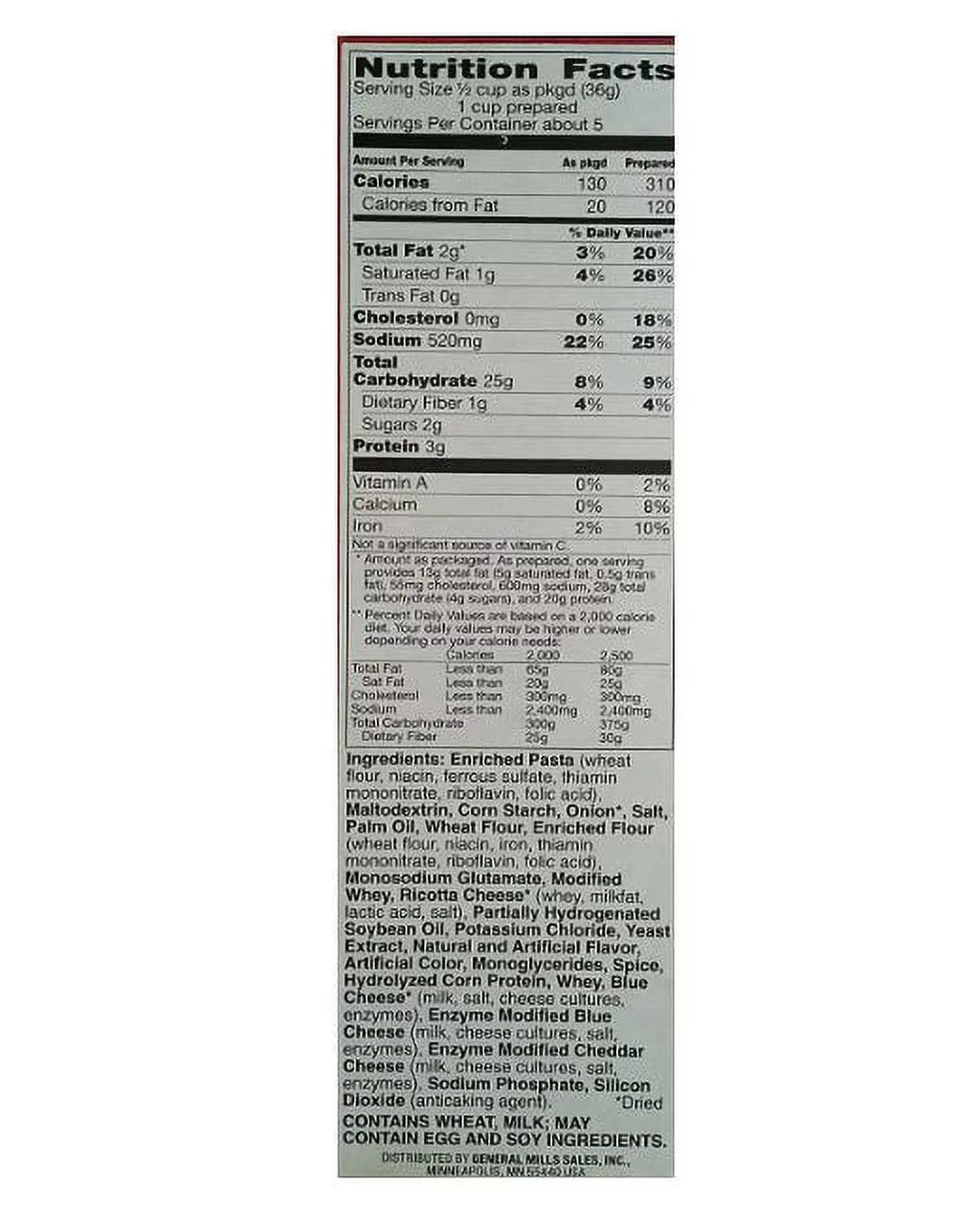 4.8 oz Box Deluxe Cheesesteak Pasta & Sauce Mix, Quantity of 12 N16931
