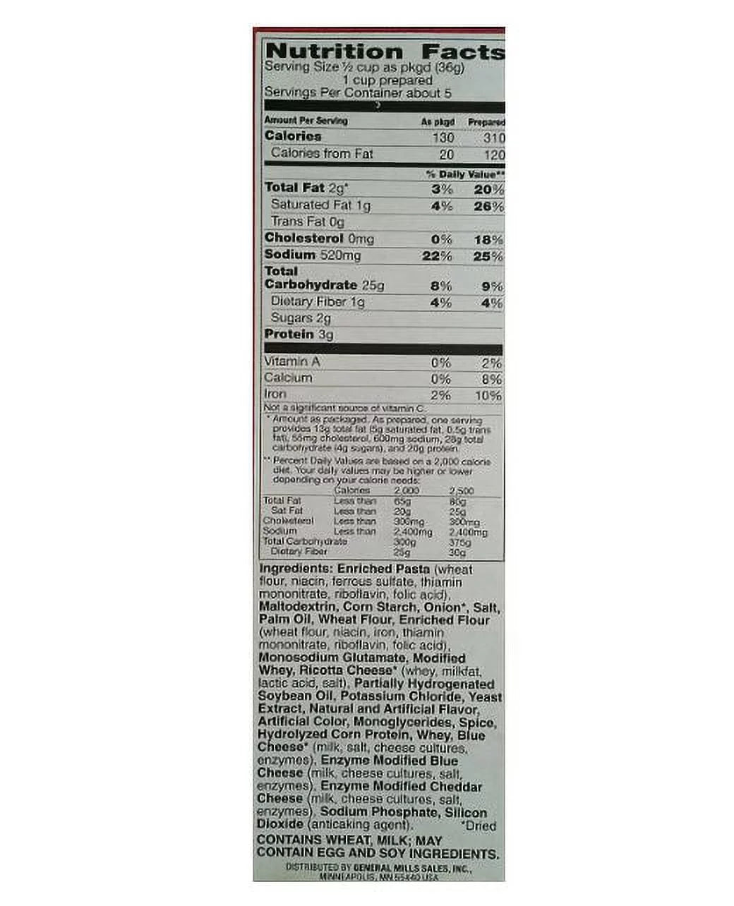 4.8 oz Box Deluxe Cheesesteak Pasta & Sauce Mix, Quantity of 12 N16931