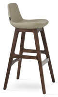 24x22 Bar Stool with American Walnut Legs and Camira Wool-Amber Upholstery T18558