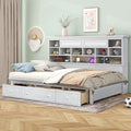 Twin Size Upholstered Daybed with Trundle, Black F243