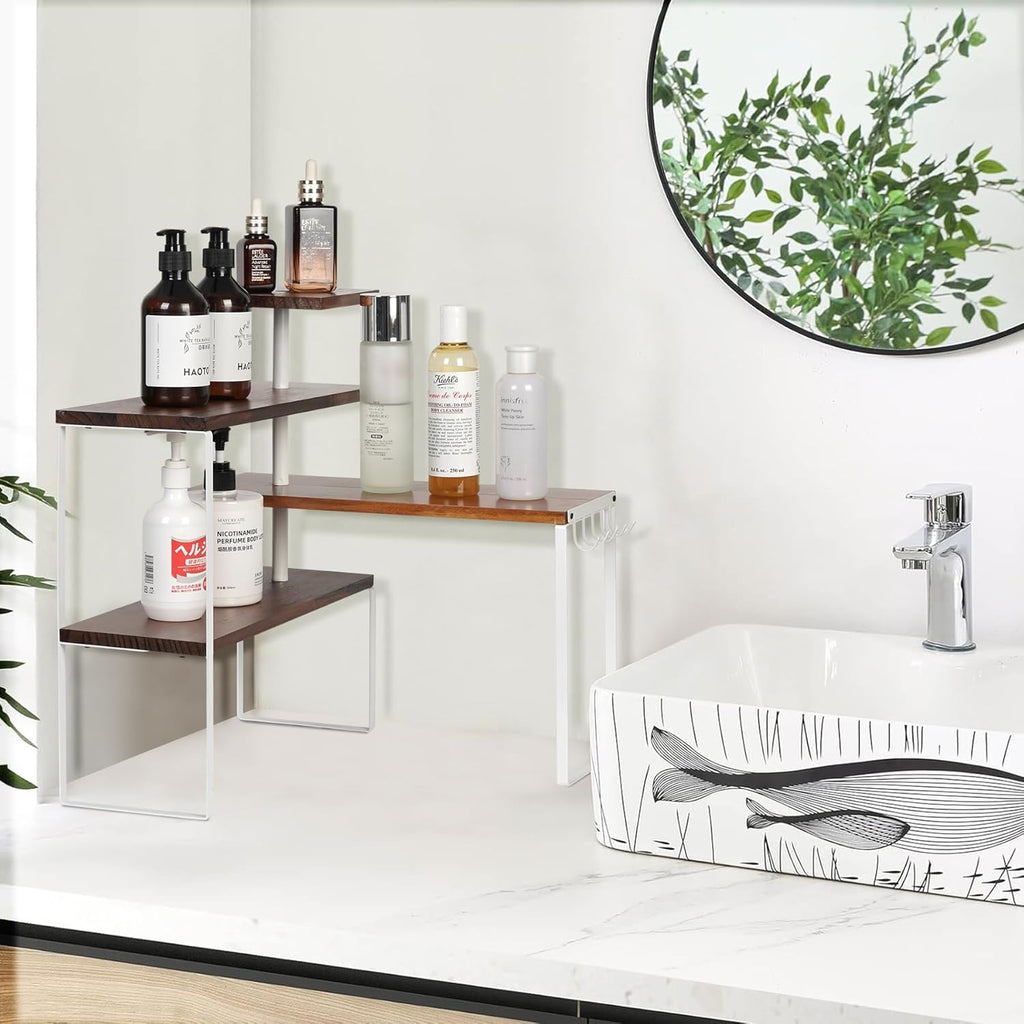 4-Tier Countertop Shelf with Hooks M6558