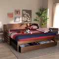 Walnut Expandable Twin Size to King Size Daybed O76444