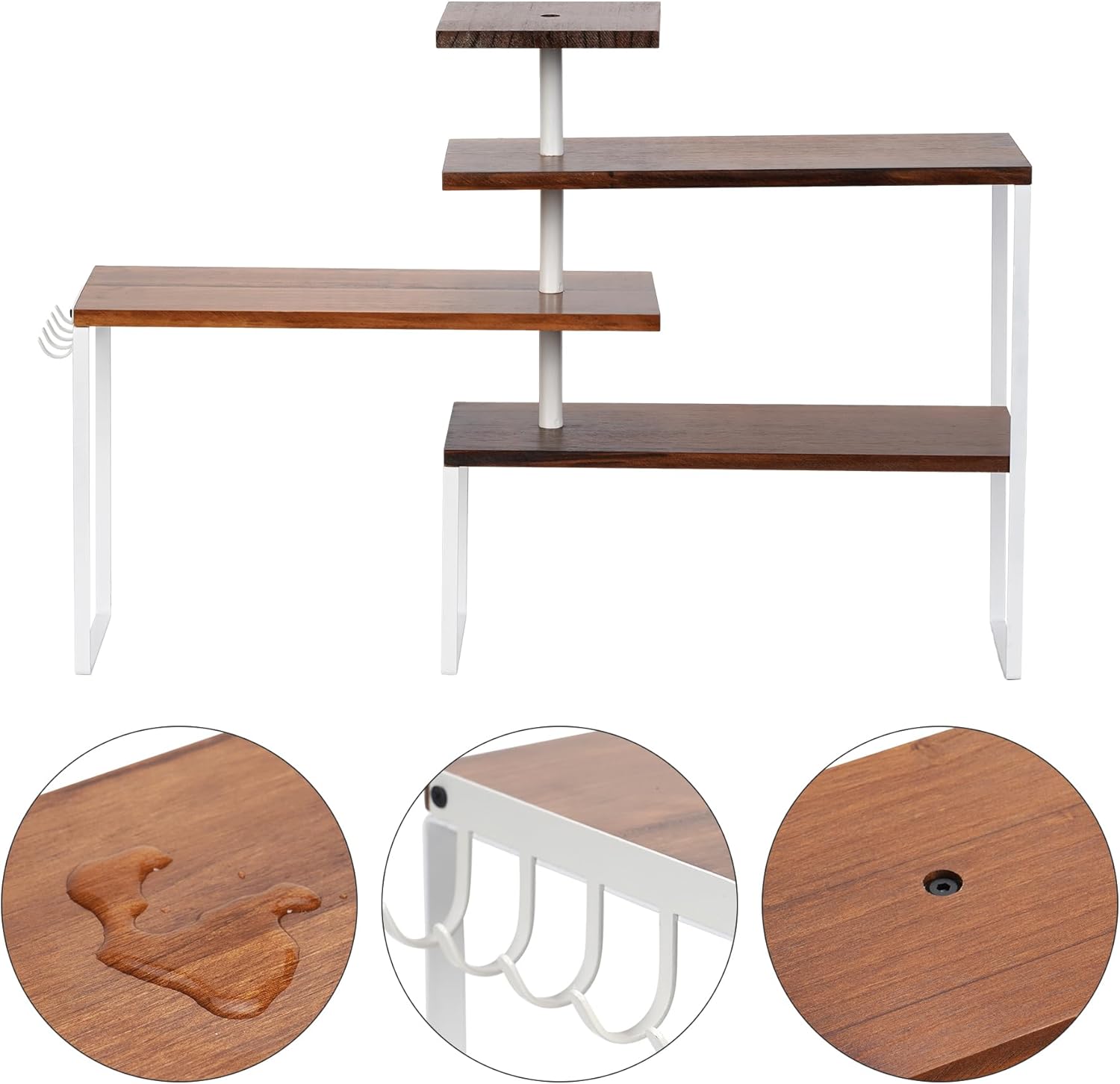 4-Tier Countertop Shelf with Hooks M6558