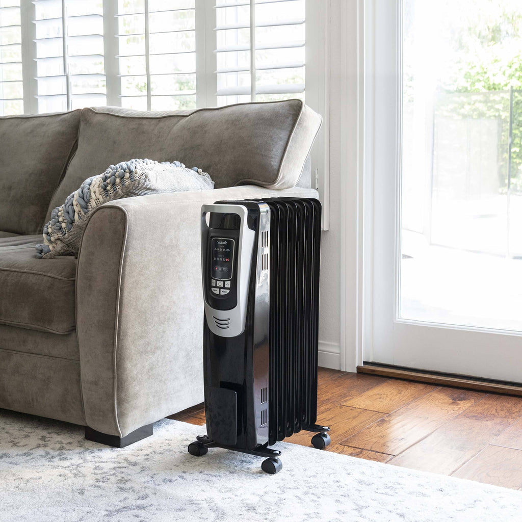 Black Electric Oil-Filled Radiator Heater U51358