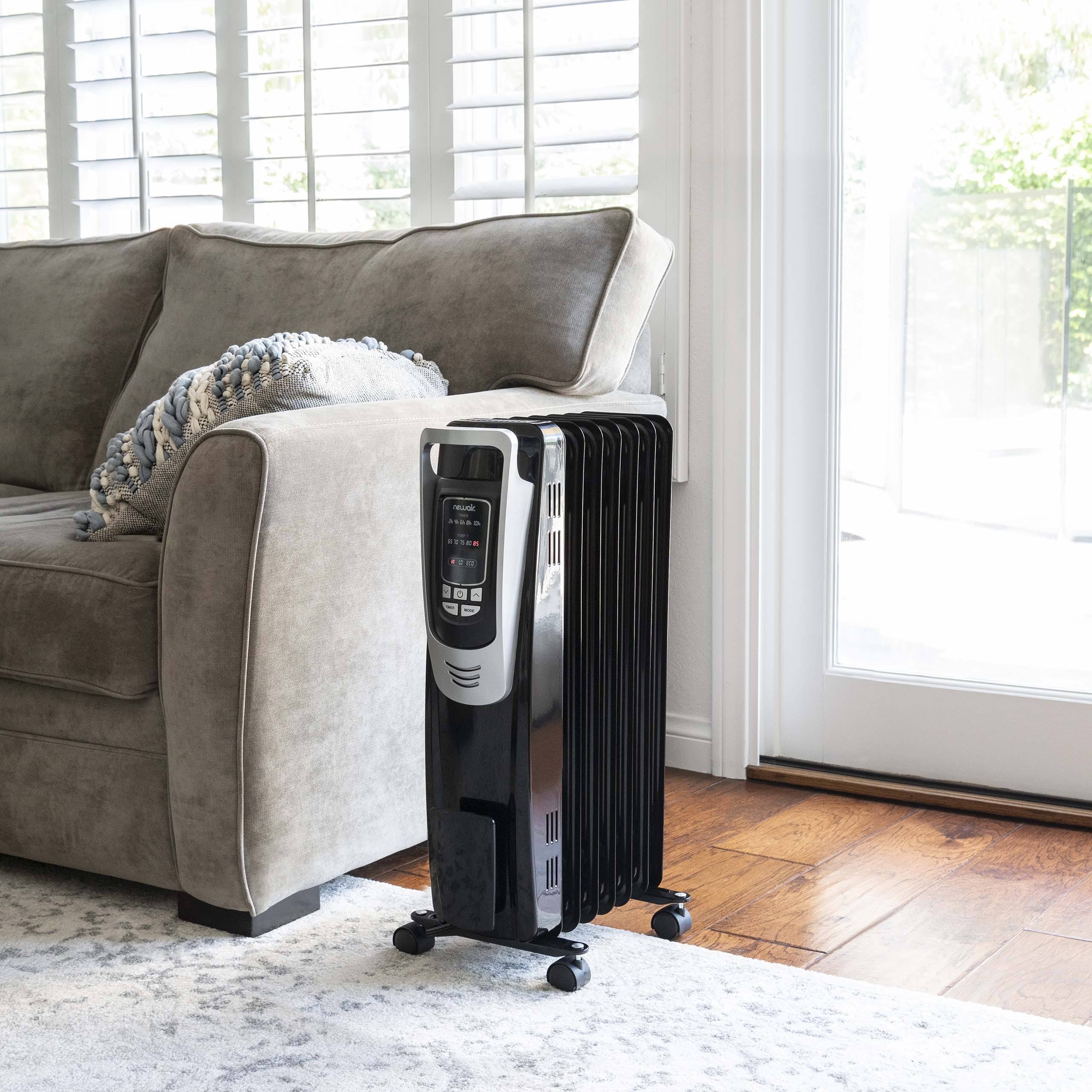 Black Electric Oil-Filled Radiator Heater U51358