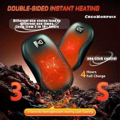 Rechargeable Hand Warmers 2 Pack, 12000mAh Electric Portable Power Bank S833