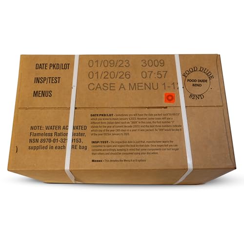 12 MRE Food Pack Meals Ready to Eat with Heater Packs H895866
