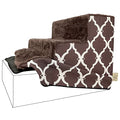 Brown Lattice 3-Step Foam Pet Steps Cover Y590