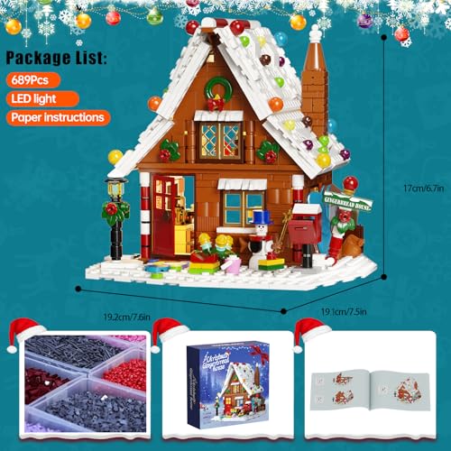 Christmas Gingerbread House Building Kit with LED Lights Q3863