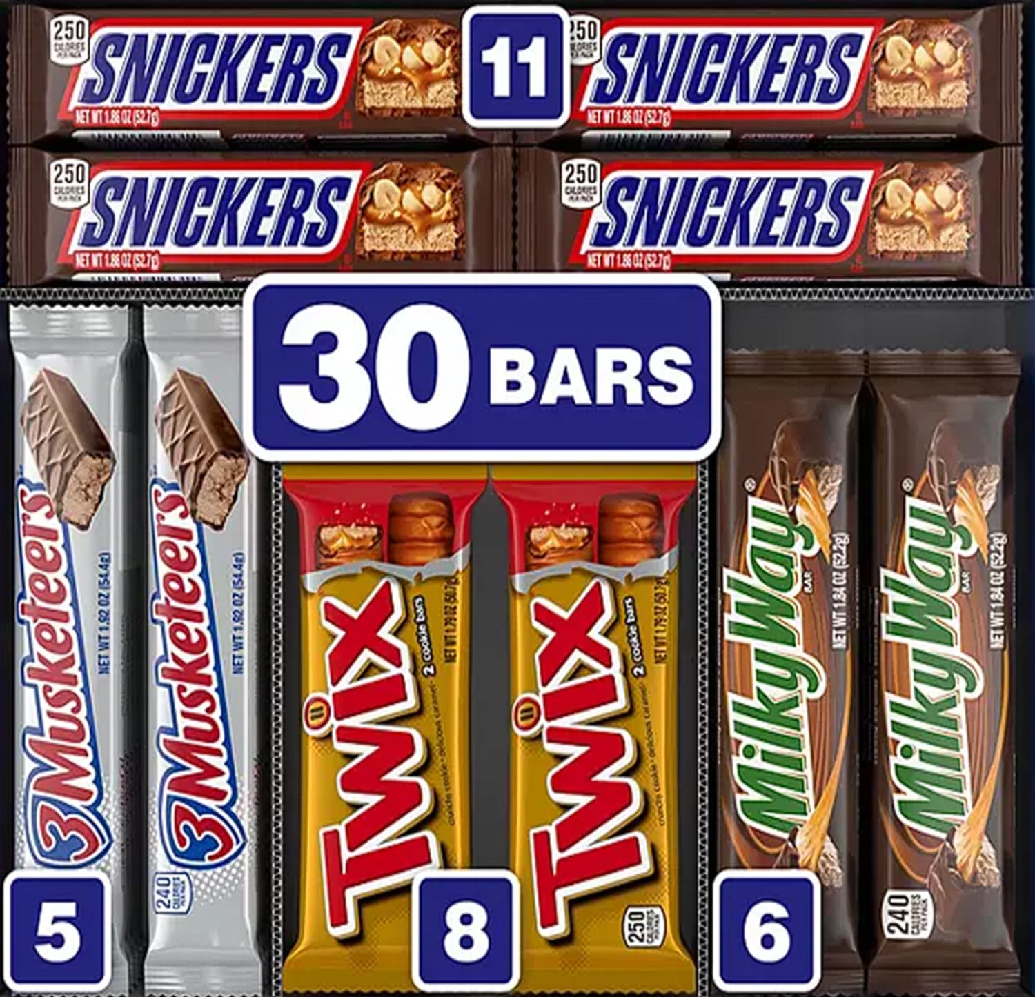 30 ct. Bulk Chocolate Candy Bars H812