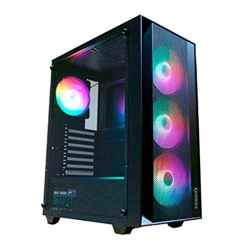 Black ATX Mid Tower Gaming Case with 4 Fans F135