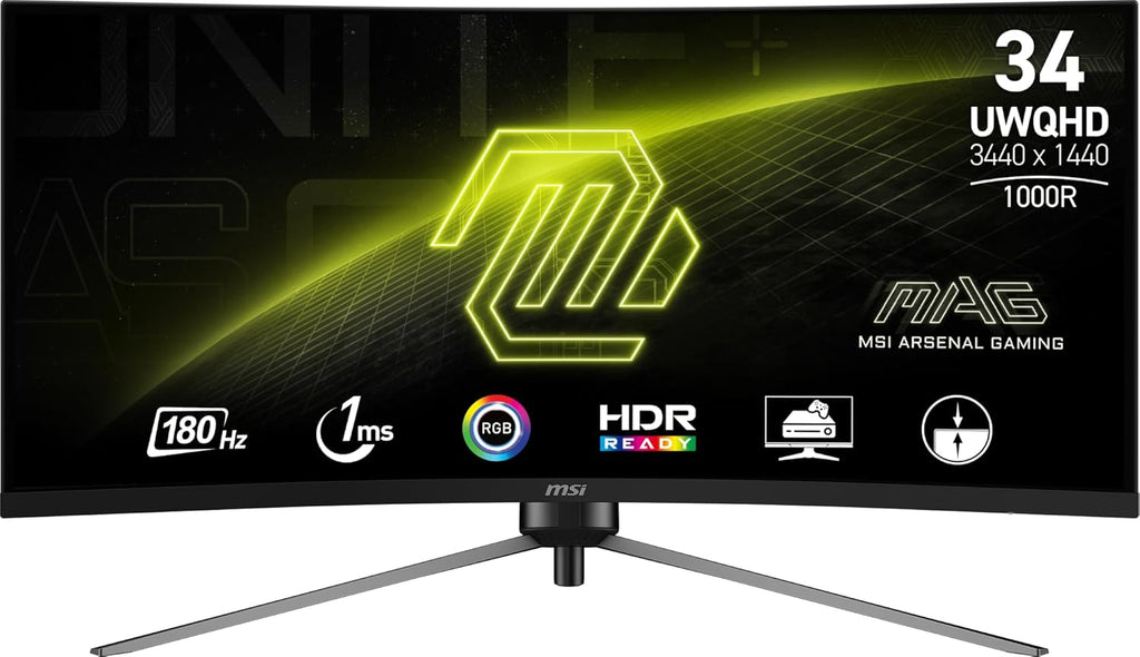 34-inch UWQHD 3440 x 1440 180Hz 1ms Black Computer Monitor H89742