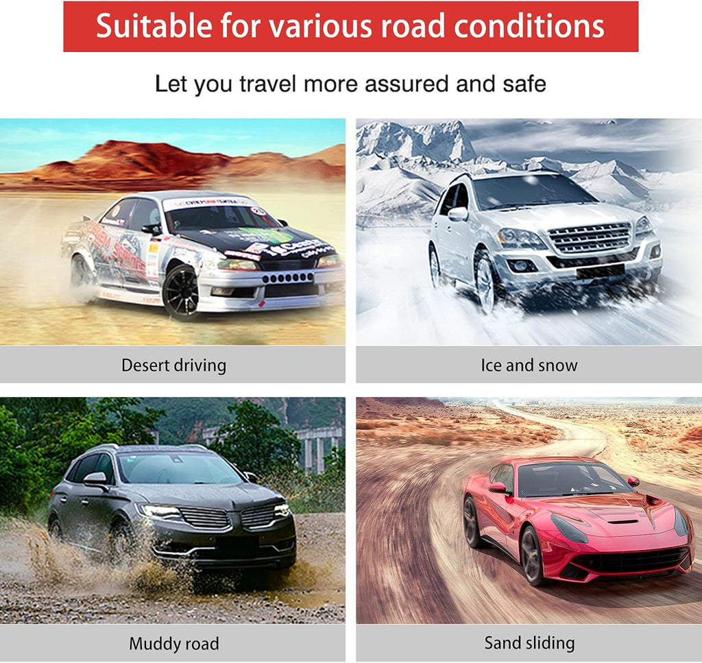 Adjustable Traction Tire Chains for Tyres Width 145-285mm Pack of 2 K434615