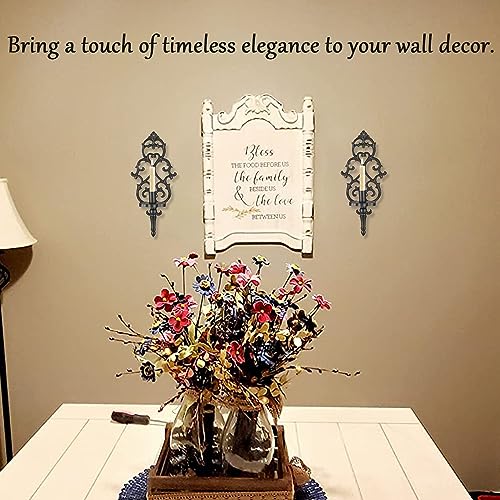 Black Antique Metal Wall Candle Sconce Holder Set of 2 F2471
