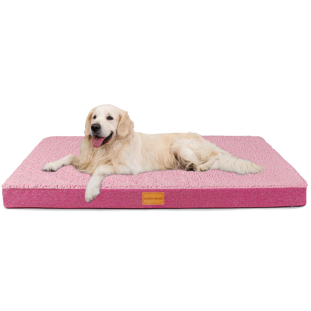 30"X20" Pink Orthopedic Pet Bed with Removable Washable Cover S2330