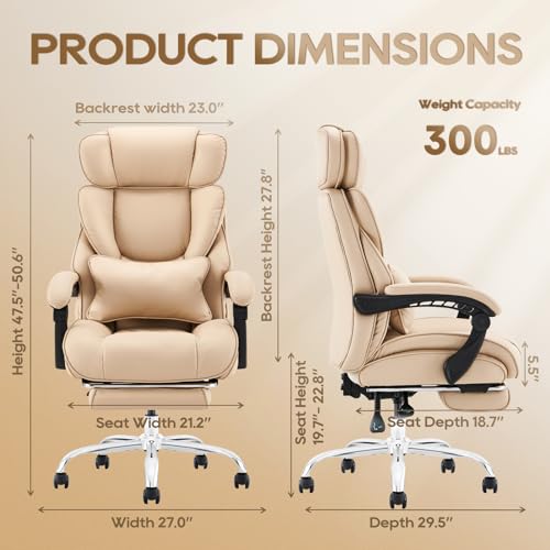 Big and Tall Heavy Duty Leather Office Chair Black T71668