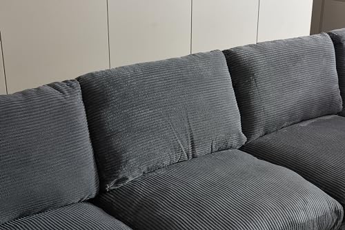 Oversized Modular 6 Seaters Cloud Sectional Sofa with Reversible Chaises O65792
