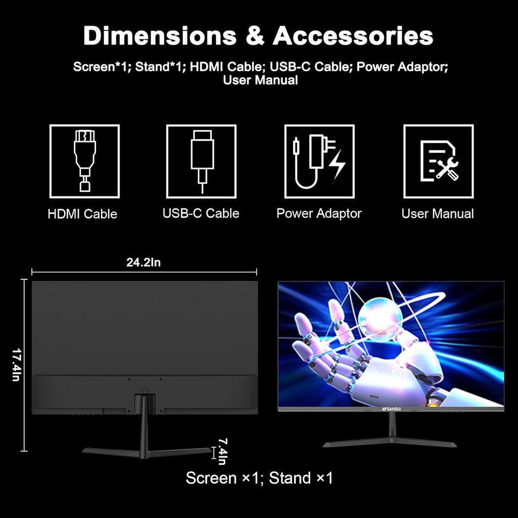 27 Inch IPS 100Hz FHD HDR Monitor with Built-in Speakers M590