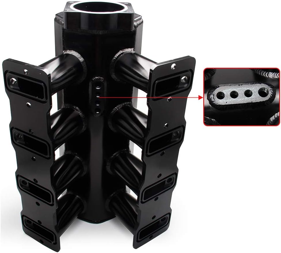 92mm Throttle Body Sheet Metal EFI Intake Manifold Black T986720