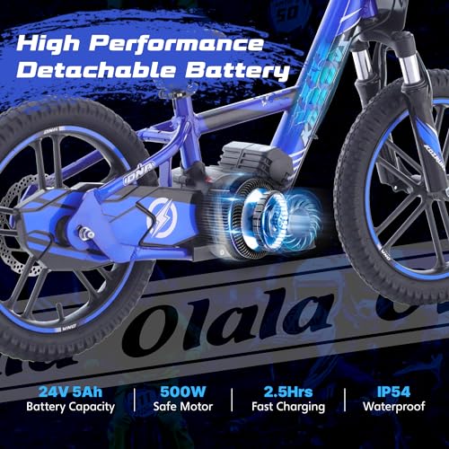 Electric Dirt Bike with 170W Motor, Aluminum Frame, 24V Detachable Battery, 12IN Knobby Tires K561461