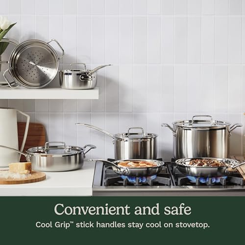 12 Piece Triple Ply Silver Cookware Set S849414