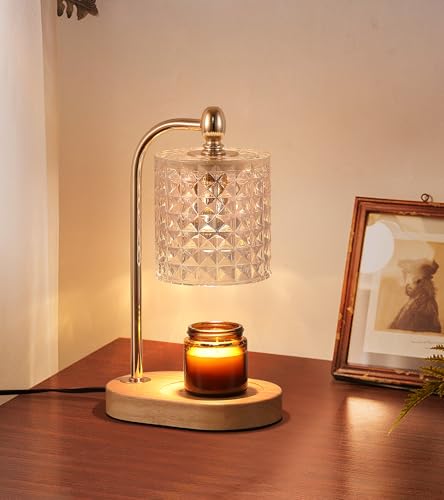 Gold Electric Candle Warmer Lamp with Timer and Dimmer I8654