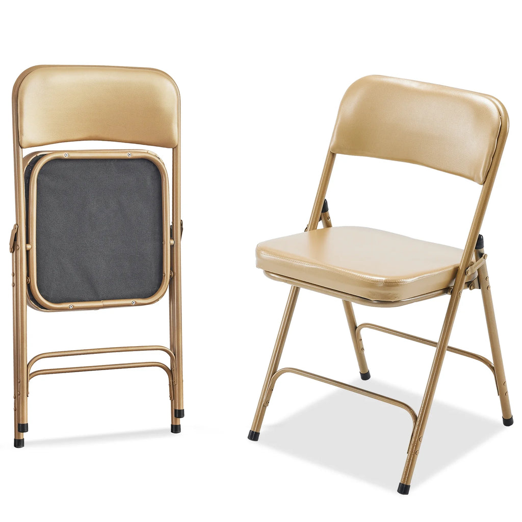 2 Pack Metal Folding Chairs with Padded Seat and Back O1243