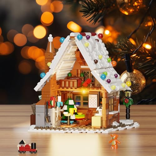 Christmas Gingerbread House Building Kit with LED Lights Q3863
