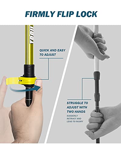 Telescopic Trekking Poles, Aluminum Alloy, Pack of 2 T555063