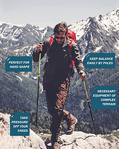 Telescopic Trekking Poles, Aluminum Alloy, Pack of 2 T555063