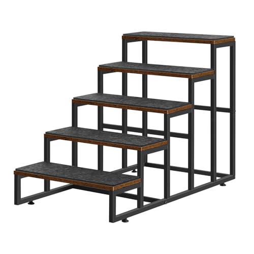 Grey 5 Tier Pet Stairs with Non-Slip Stair Tread S875268