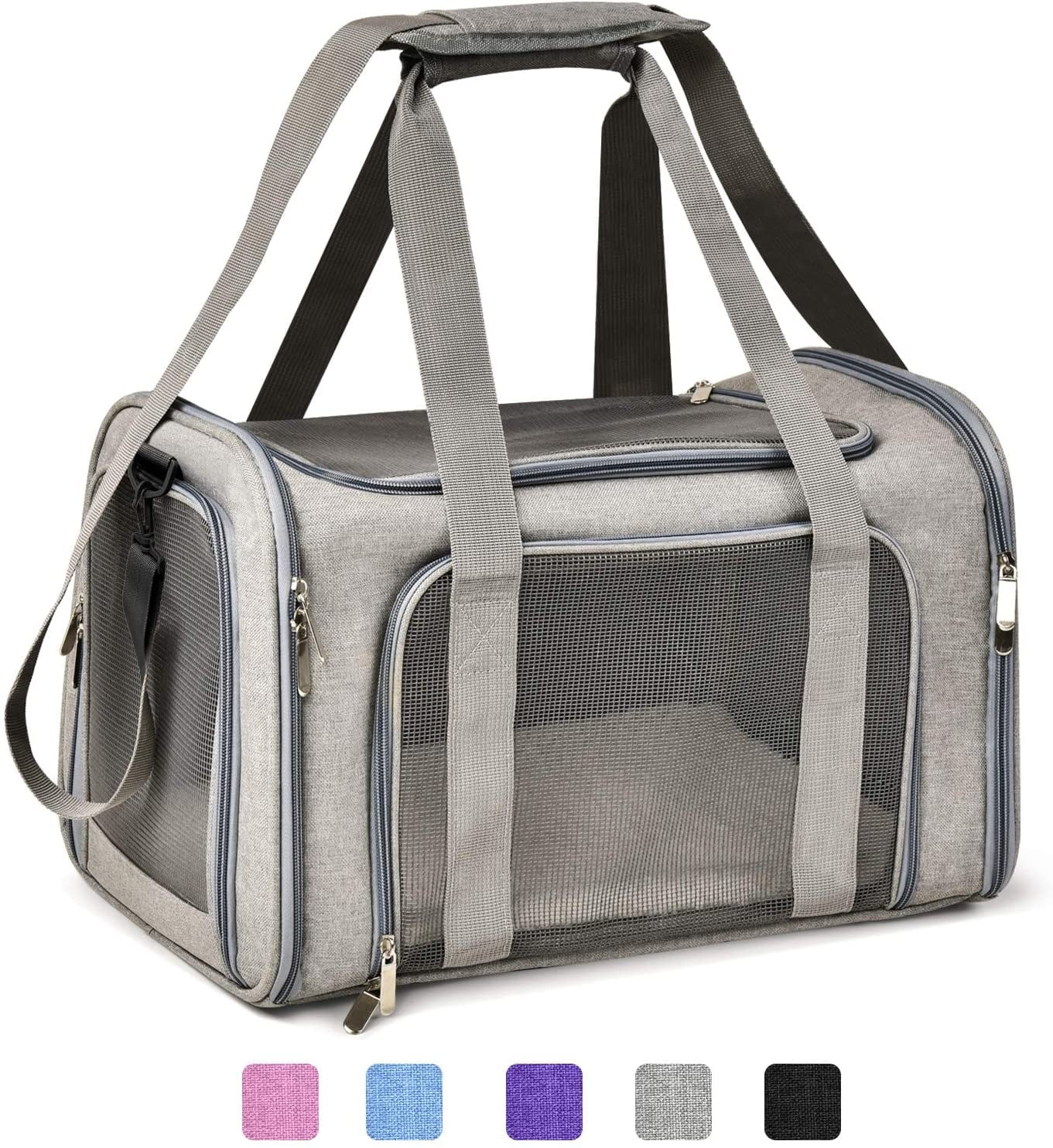 Grey Soft Sided Pet Carrier S7732