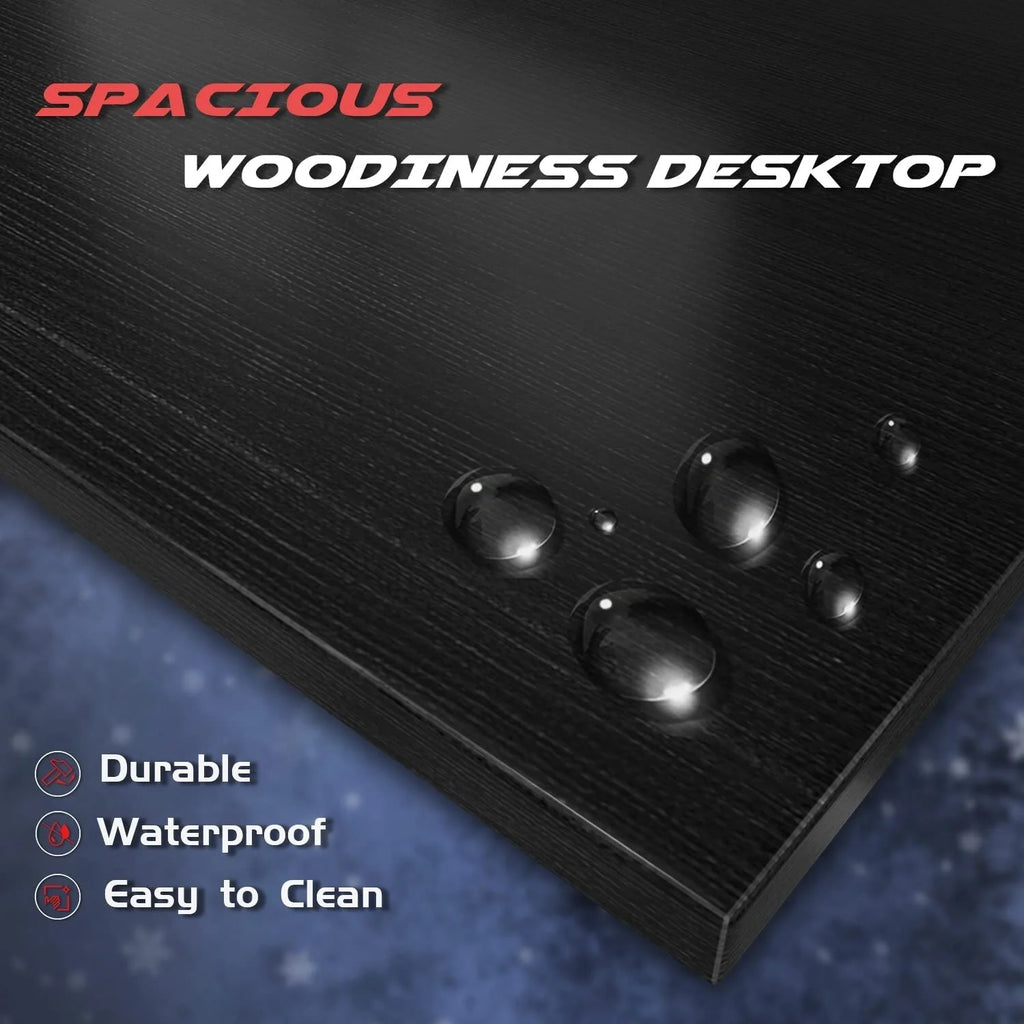 Black L Shaped Gaming Desk I51706