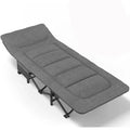 Camping Cot with Cushion and Pillow Portable Folding Bed with Carry Bag P2454