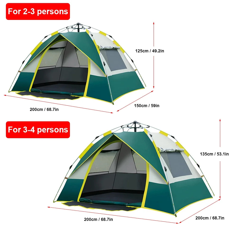 Portable Instant Automatic Camping Tent for 2-3 Person D69739