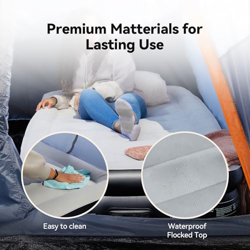 Twin Size 18" Inflatable Air Mattress with Built-in Pump and Carrying Bag D594