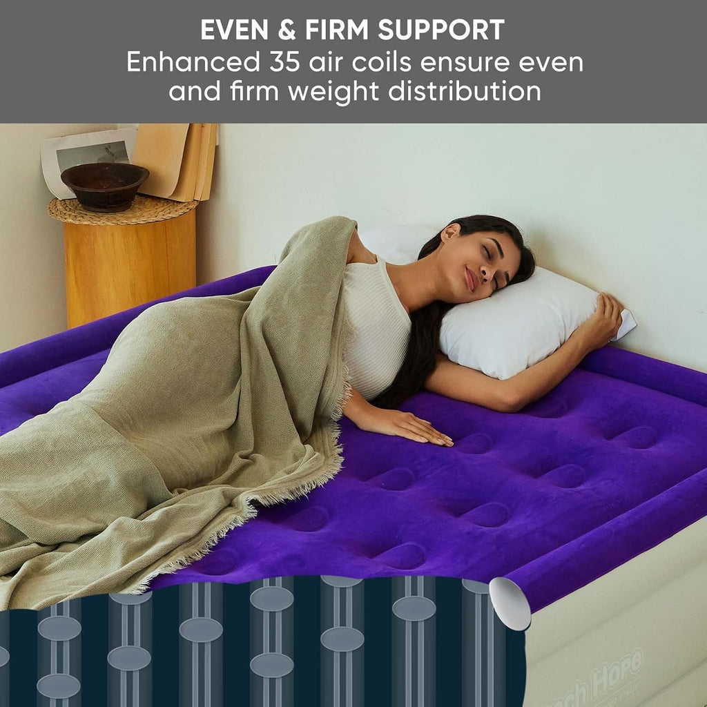 Queen Size Air Mattress with Built-in Pump S74568