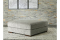 Oversized Gray Fabric Accent Ottoman M970