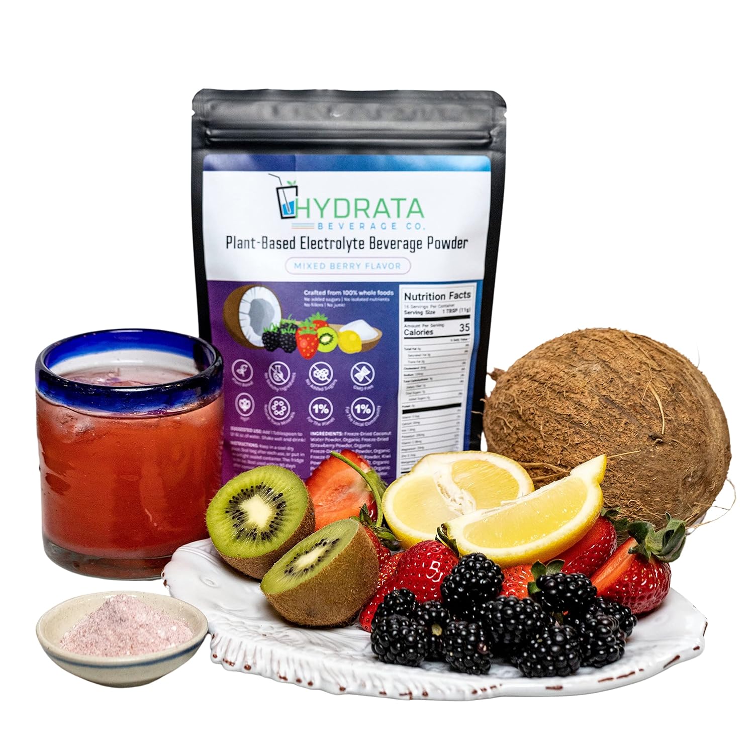 Mixed Berry Flavor Electrolyte Beverage Powder, 16 serving pouch (170 grams) H89400