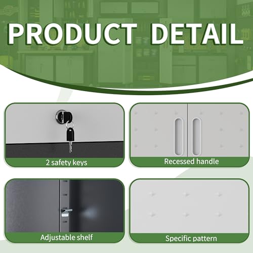 Metal 4 Drawer Rolling Tool Storage Cabinet with Locking Doors N298417