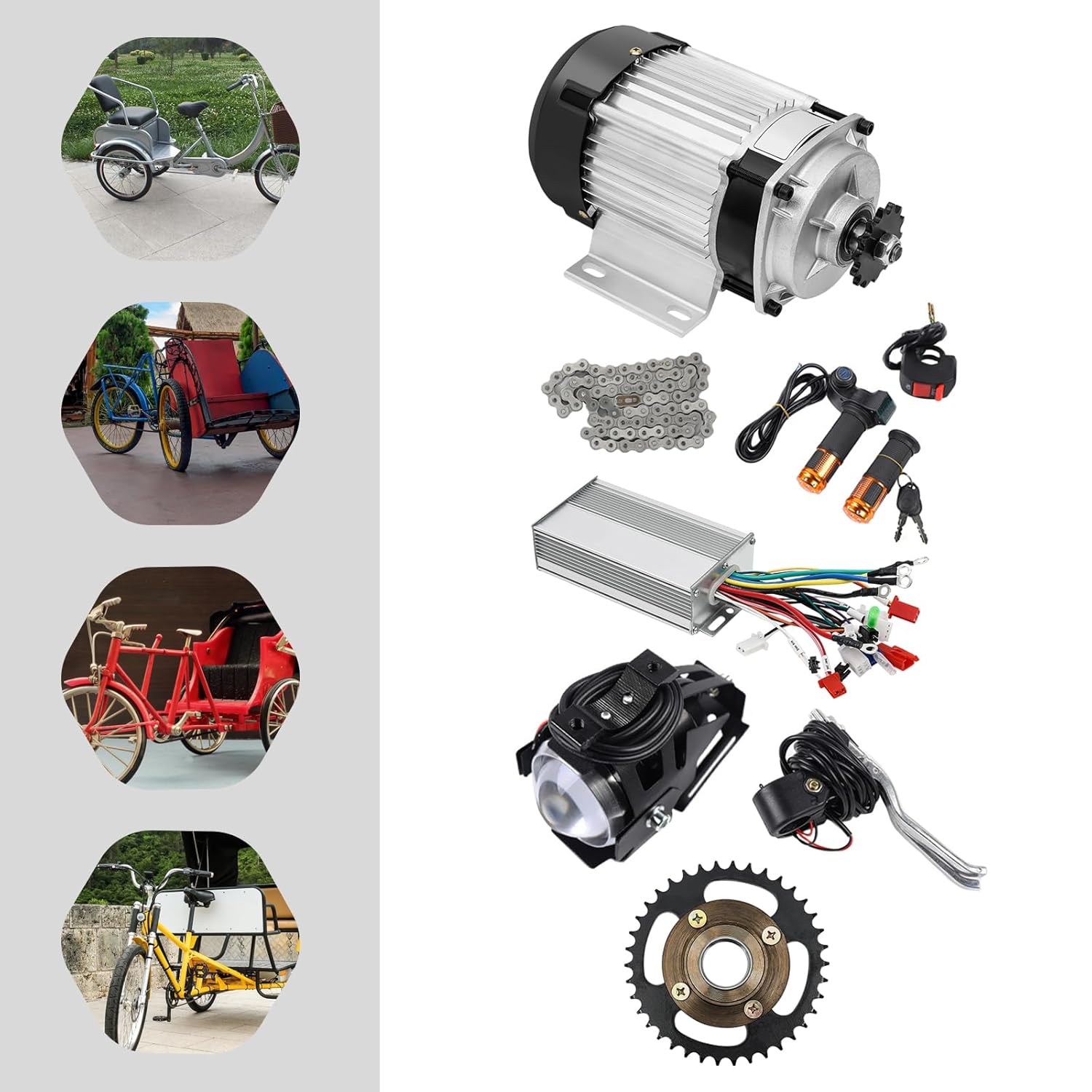 750W Electric Brushless Geared Motor Kit for Tricycle Y429116